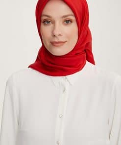ARMİNE TWİLL İPEK EŞARP - 133 (KIRMIZI)
