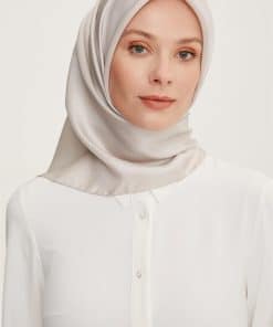 ARMİNE TWİLL İPEK EŞARP - 160 (BEYAZ TAŞ)