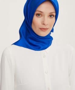 ARMİNE TWİLL İPEK EŞARP - 153 (SAKS MAVİSİ)