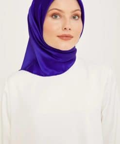 ARMİNE TWİLL İPEK EŞARP - 115 (SAKS MAVİSİ)